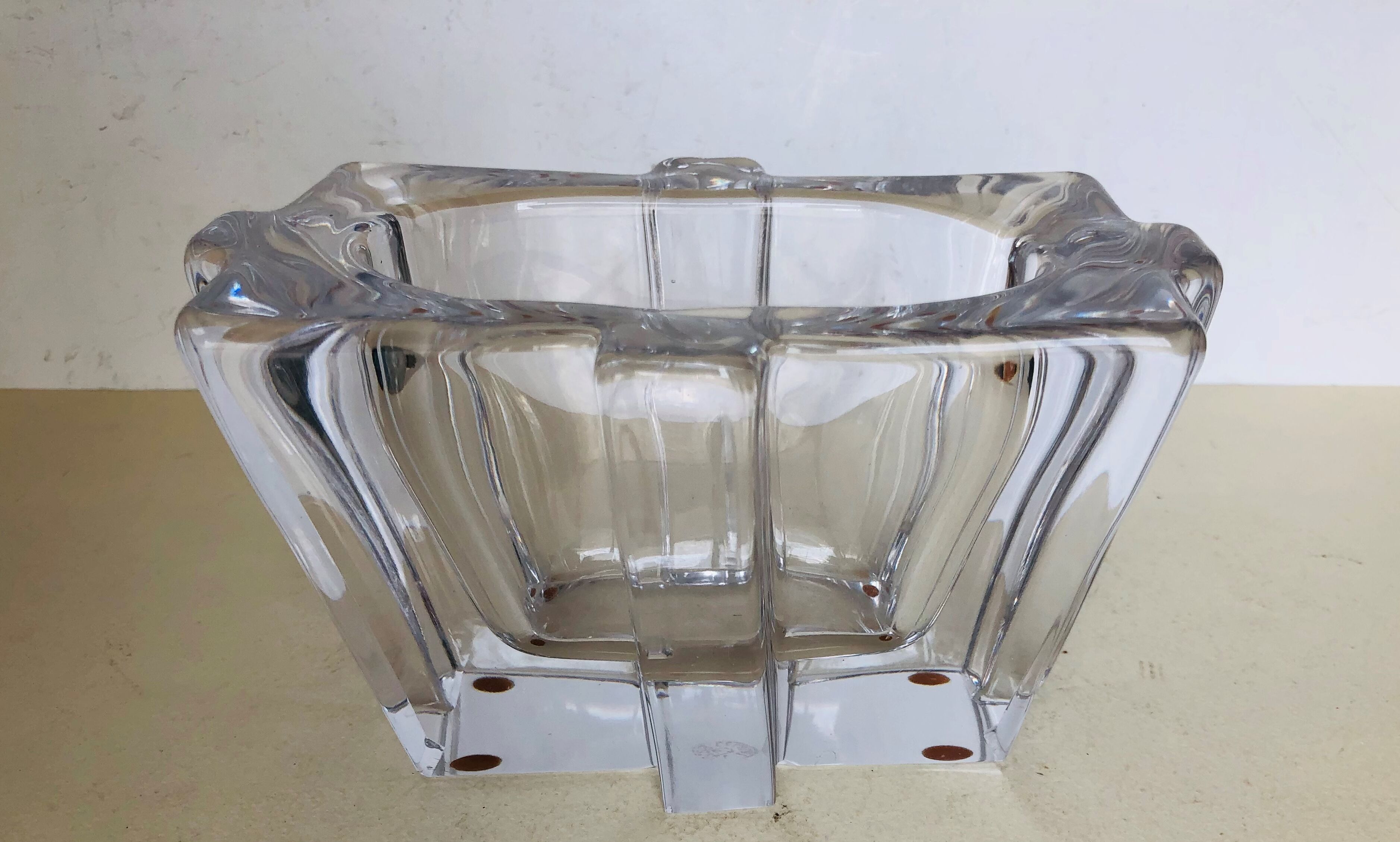 Rectangular Bayel crystal vase