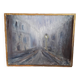 Old oil painting on canvas
