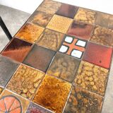 Duo de tables basses en céramique émaillée