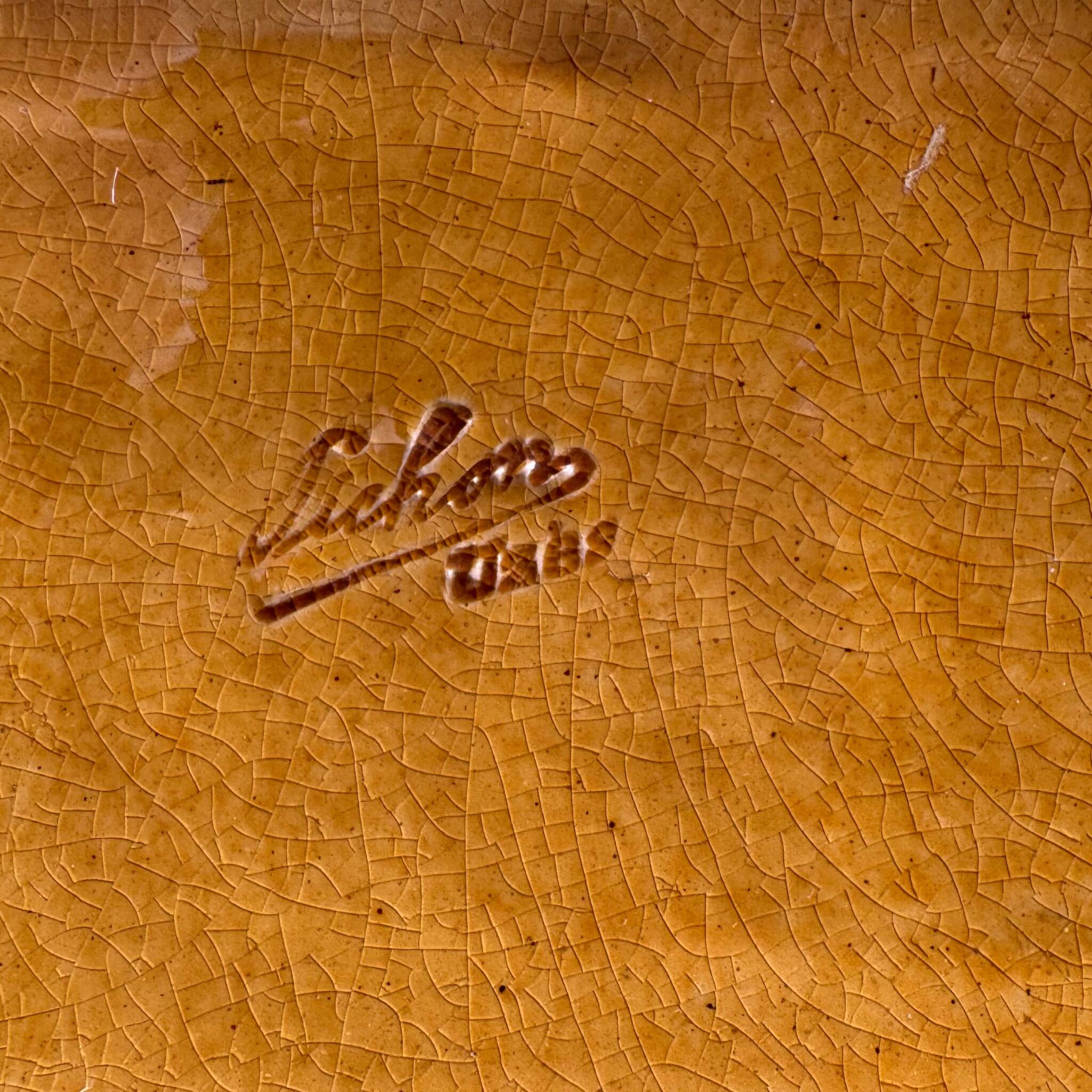 Corbeille ajourée en faïence Maison Pichon, Uzès, début XXe siècle
