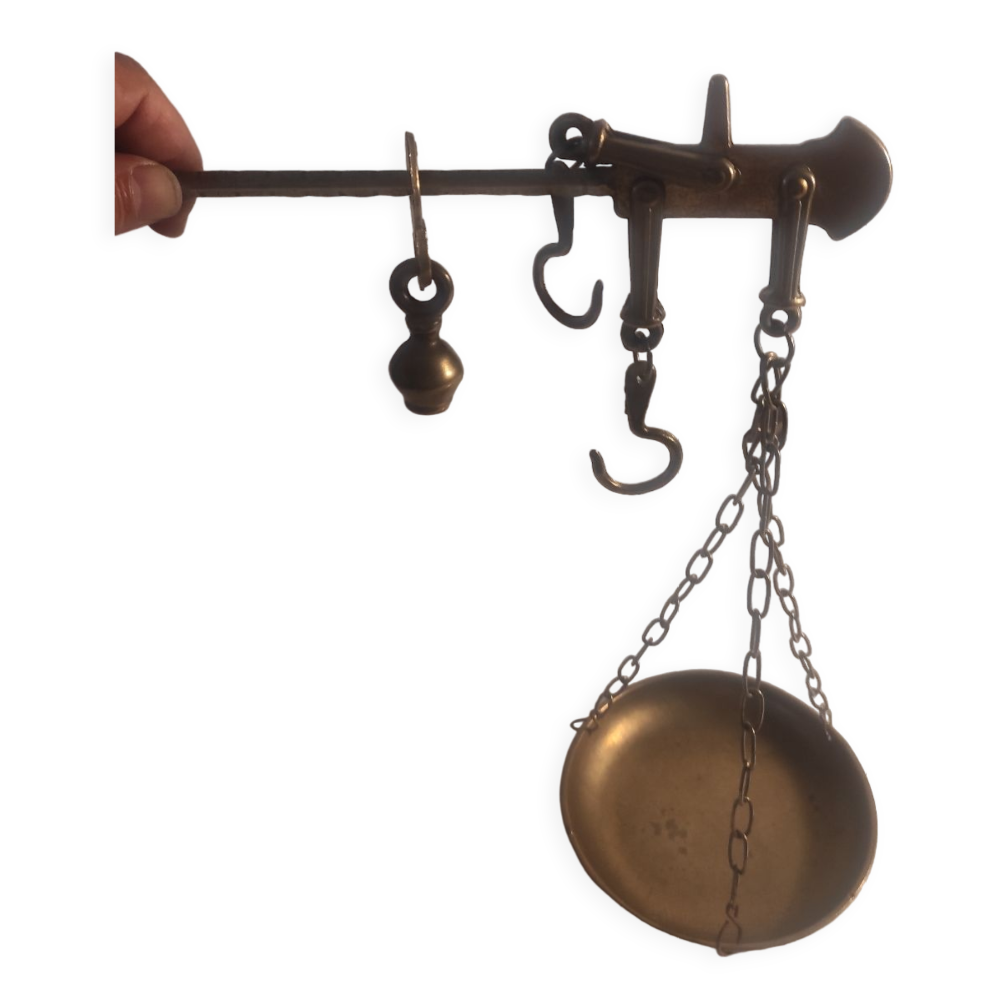 Old brass scale