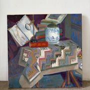La table de lecture, huile sur toile