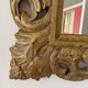 2 carved rectangular wooden mirrors, golden patina