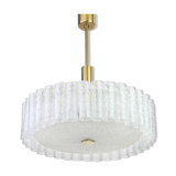 Large frosted glass chandelier tubes from Murano by Doria, Germany, 1970s.