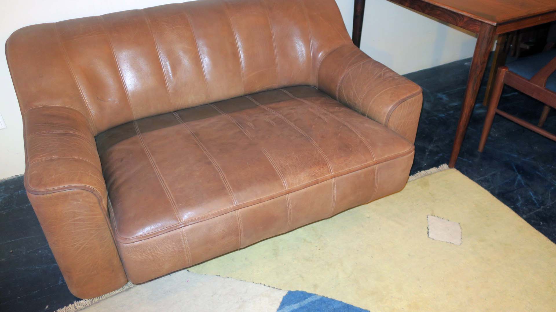 De Sede Model DS 44 Buffalo Leather Sofa, 1970s