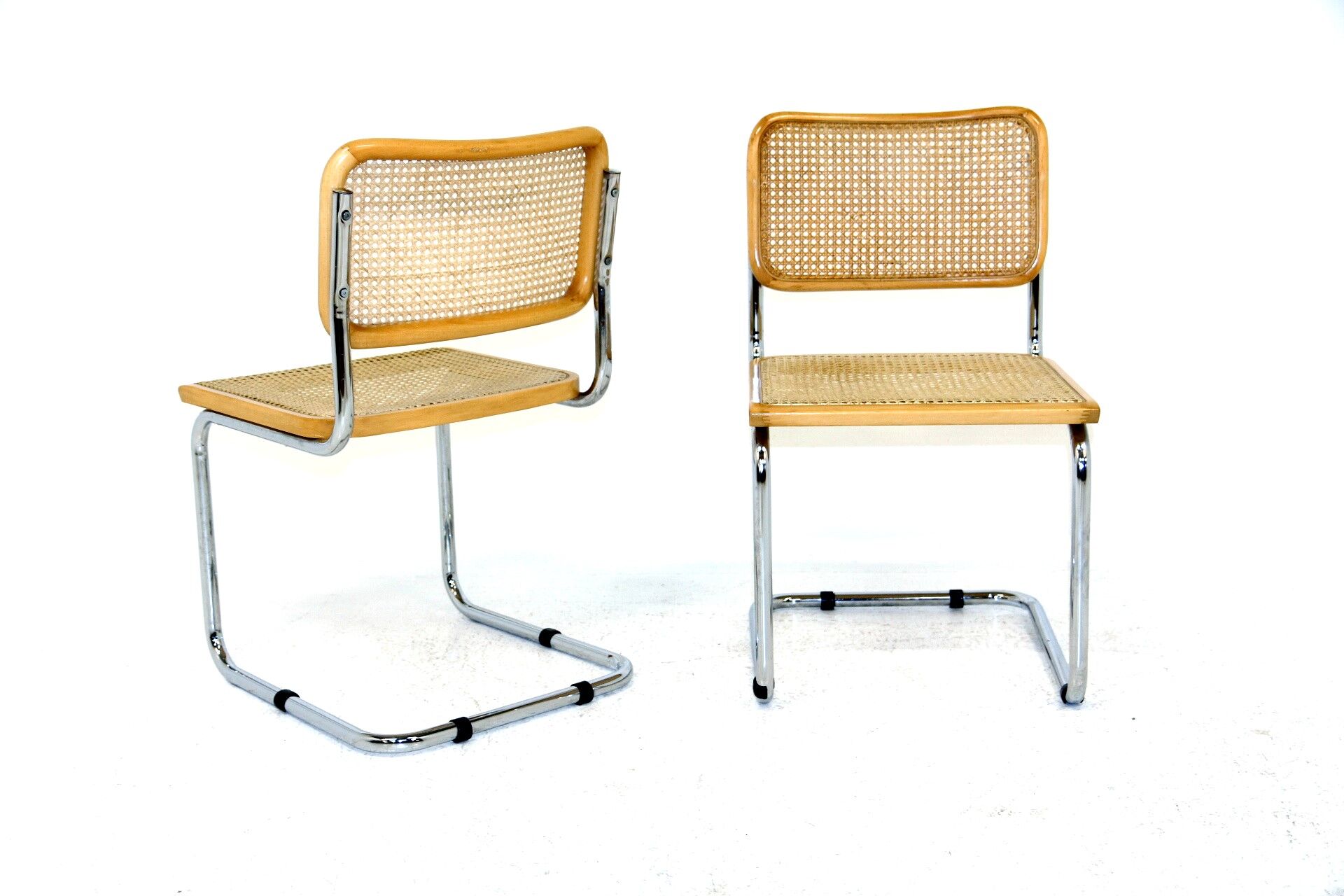 Set de 2 chaises "B32" Marcel Breuer, Italie, 1990