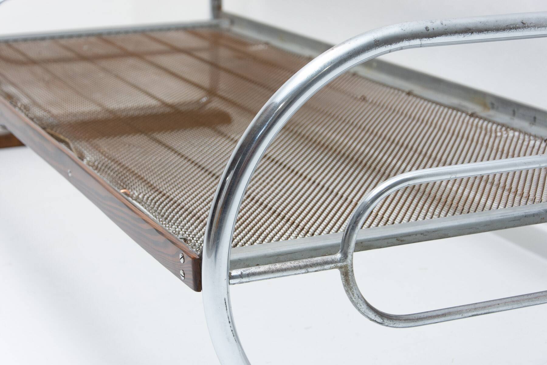 Canapé Bauhaus chromé par Hynek Gottwald, Bohême, années 1930