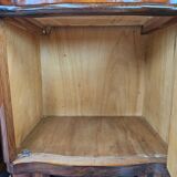 Art Decò bedside tables in walnut burl with brass knobs