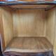 Art Decò bedside tables in walnut burl with brass knobs