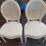 Beautiful set of six antique Louis XVI style chairs