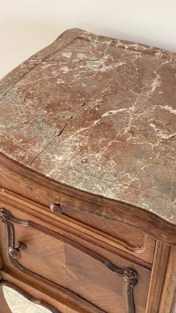 TABLE de Chevet Style Louis XV MARBRE