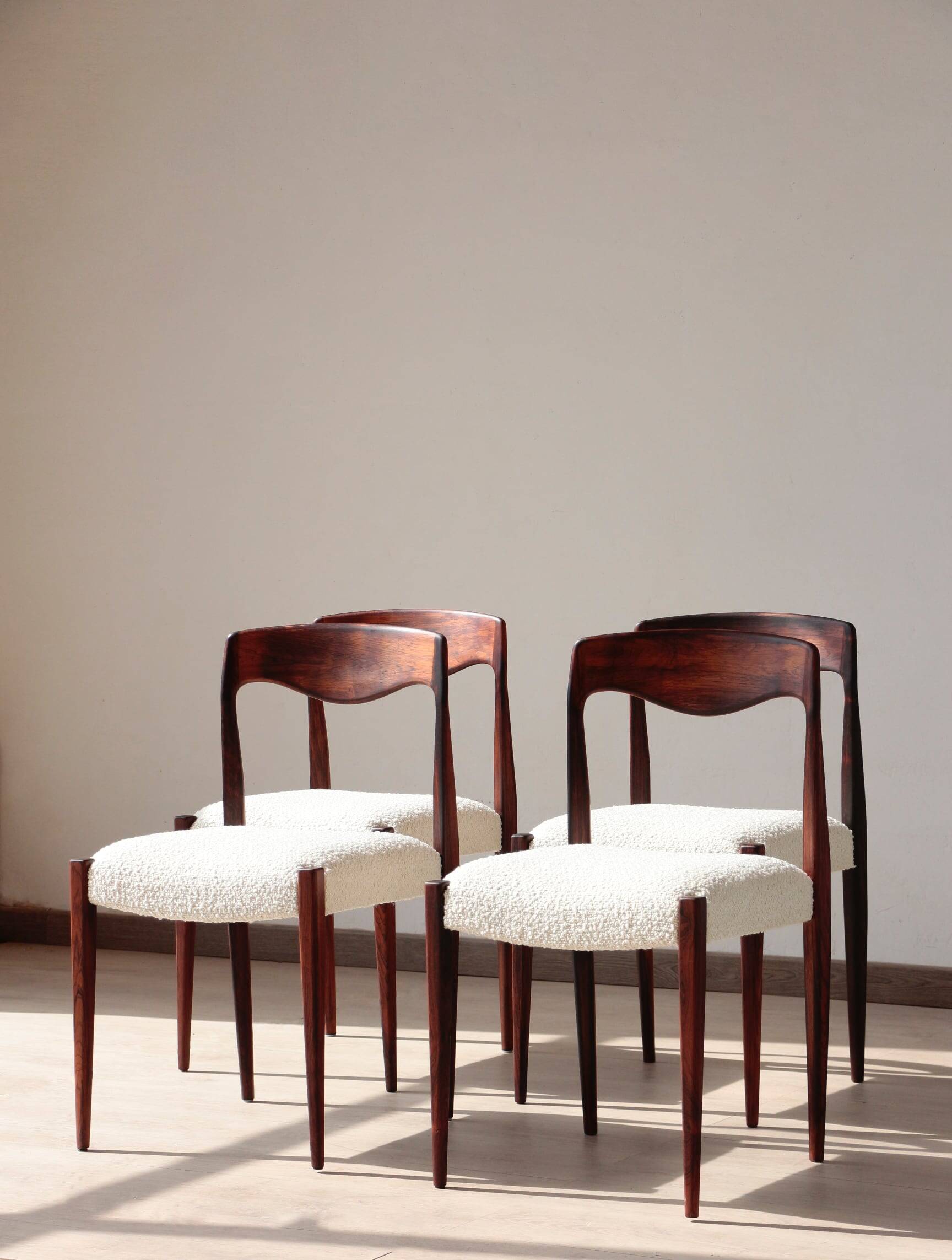 Set of 4 Scandinavian rosewood chairs – Otto Møller style | Vintage