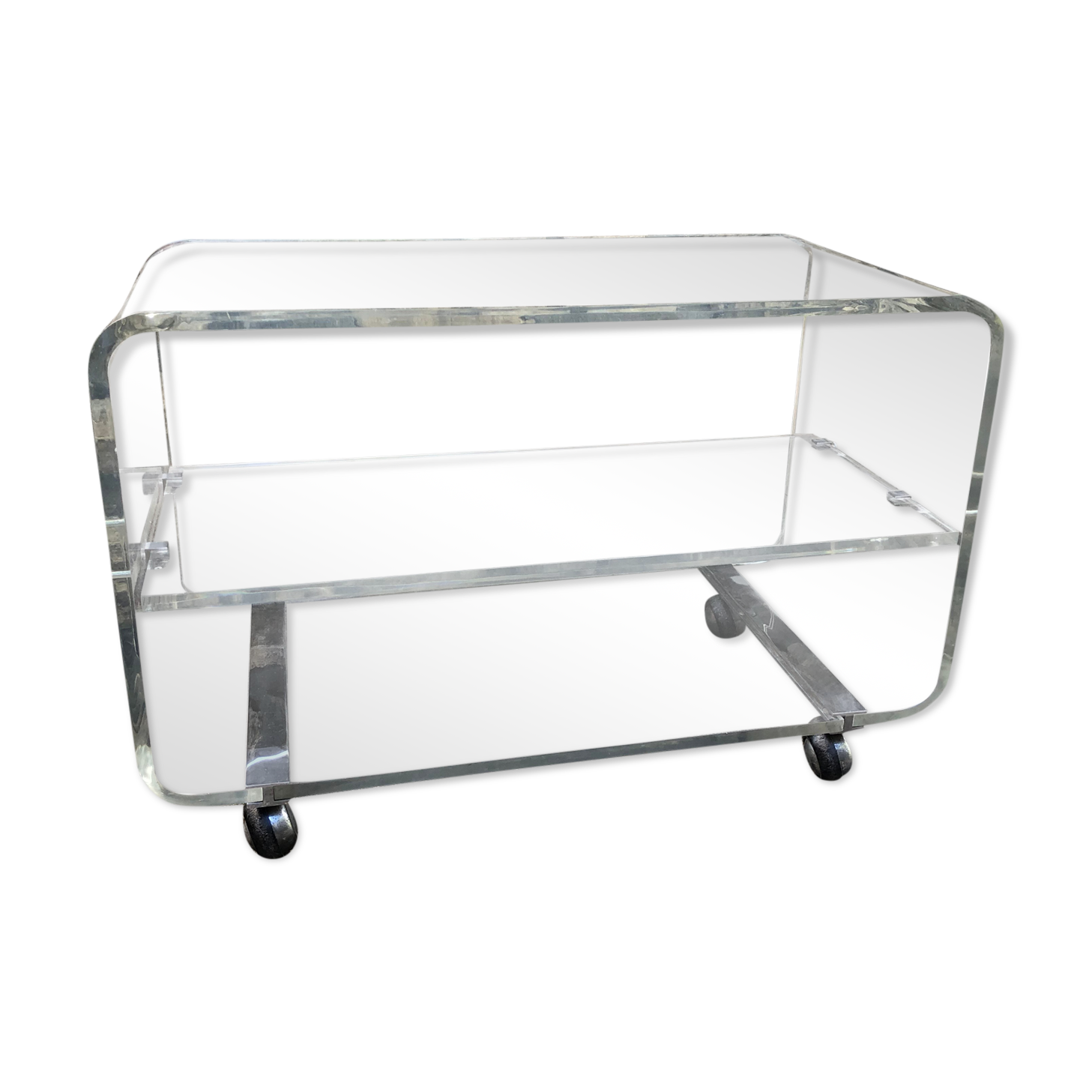 Plexiglass coffee table 1970
