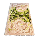 Carpet with psychedelic designs in wool Italy 70s 87x155cm