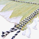 Lime green Kilim rug - 307 x 196 cm