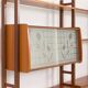 Scandinavian mid century free standing wall unit,Norway 1960s