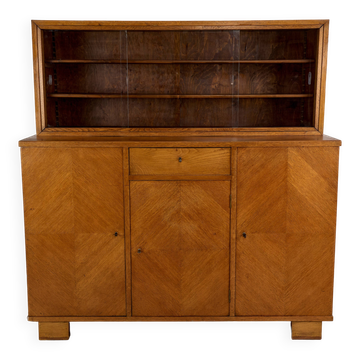 Buffet en bois vintage, années 1930, Tchécoslovaquie