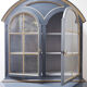 Double-bodied sideboard in grey lacquered wood - one pair available (A)