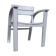 Fauteuil vintage pour enfant blanc gris clair 1950