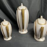 Art déco, service à café 9 pièces porcelaine Limoges vers 1930