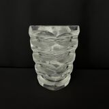 Lalique vase “Mortefontaine” in crystal, signed Lalique France – large