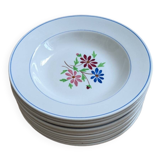 Set of 12 VF Paris soup plates