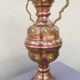 Red and yellow copper amphora oriental moorish art decoration