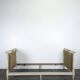 Lit de repos Directoire en bois laqué crème et vert