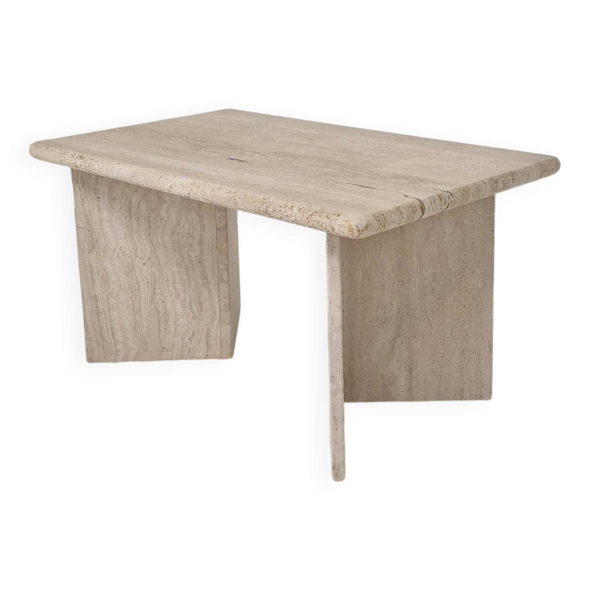 Rectangle Travertine Coffee or Side Table, Italy 1980s