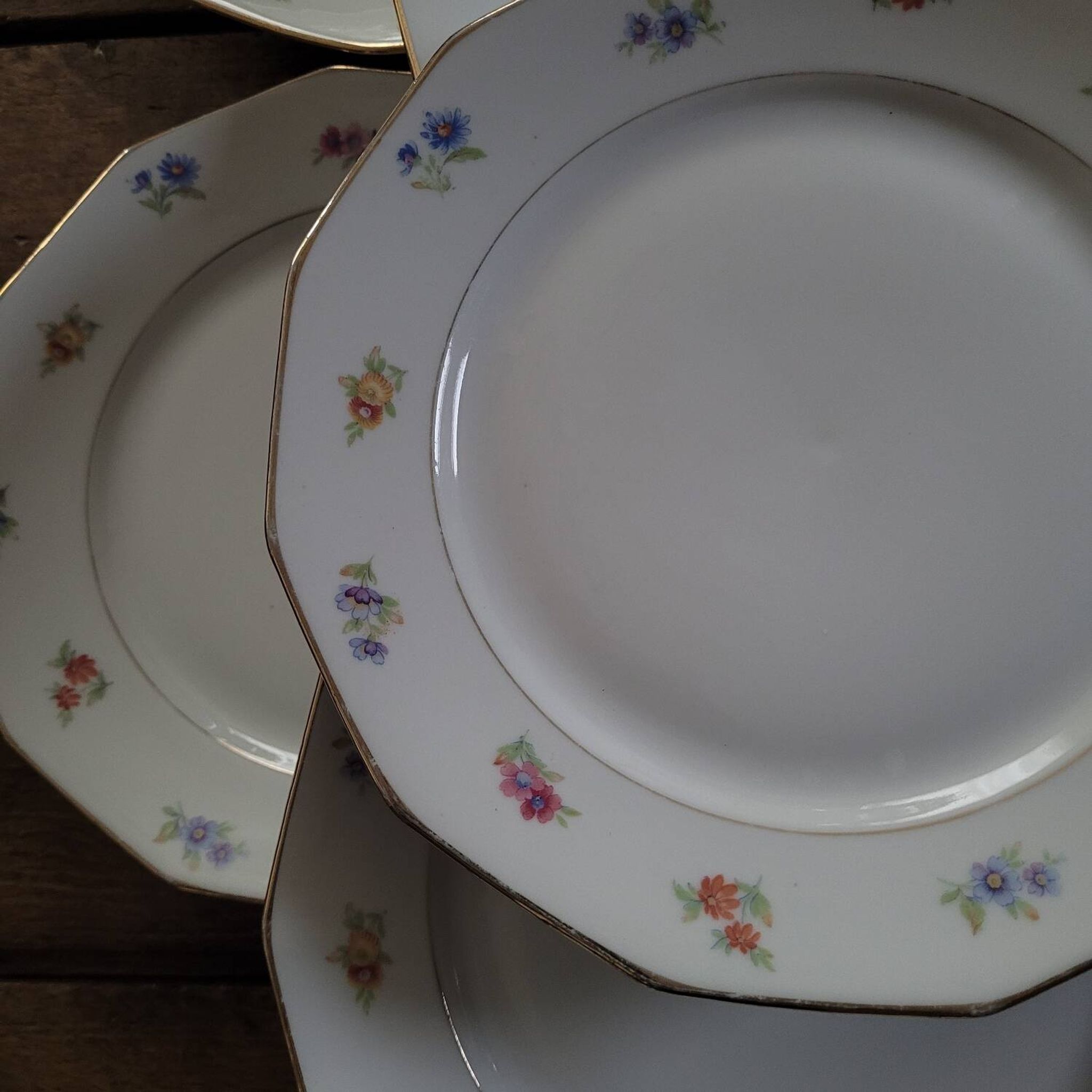 Twelve-panel floral plates

1960s.