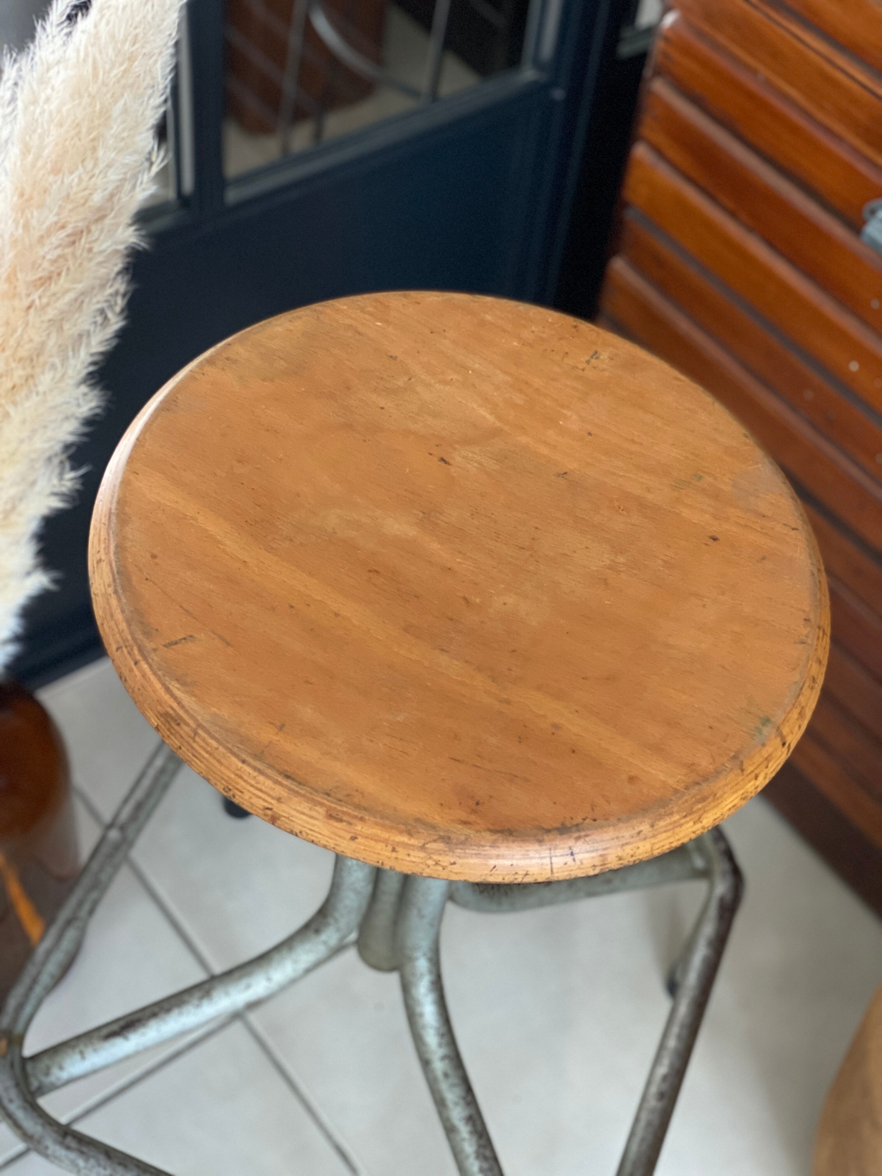 Vintage industrial stool