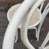 2 shabby chic bistro chairs in vintage curved wood
