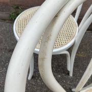 2 chaises bistrot shabby chic bois courbé vintage