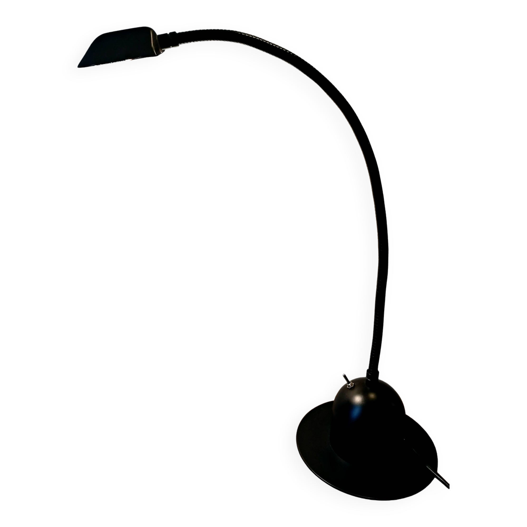 Articulated lamp in black metal. 80s