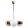 Vintage Italian Copper & Opaline Glass Chandelier