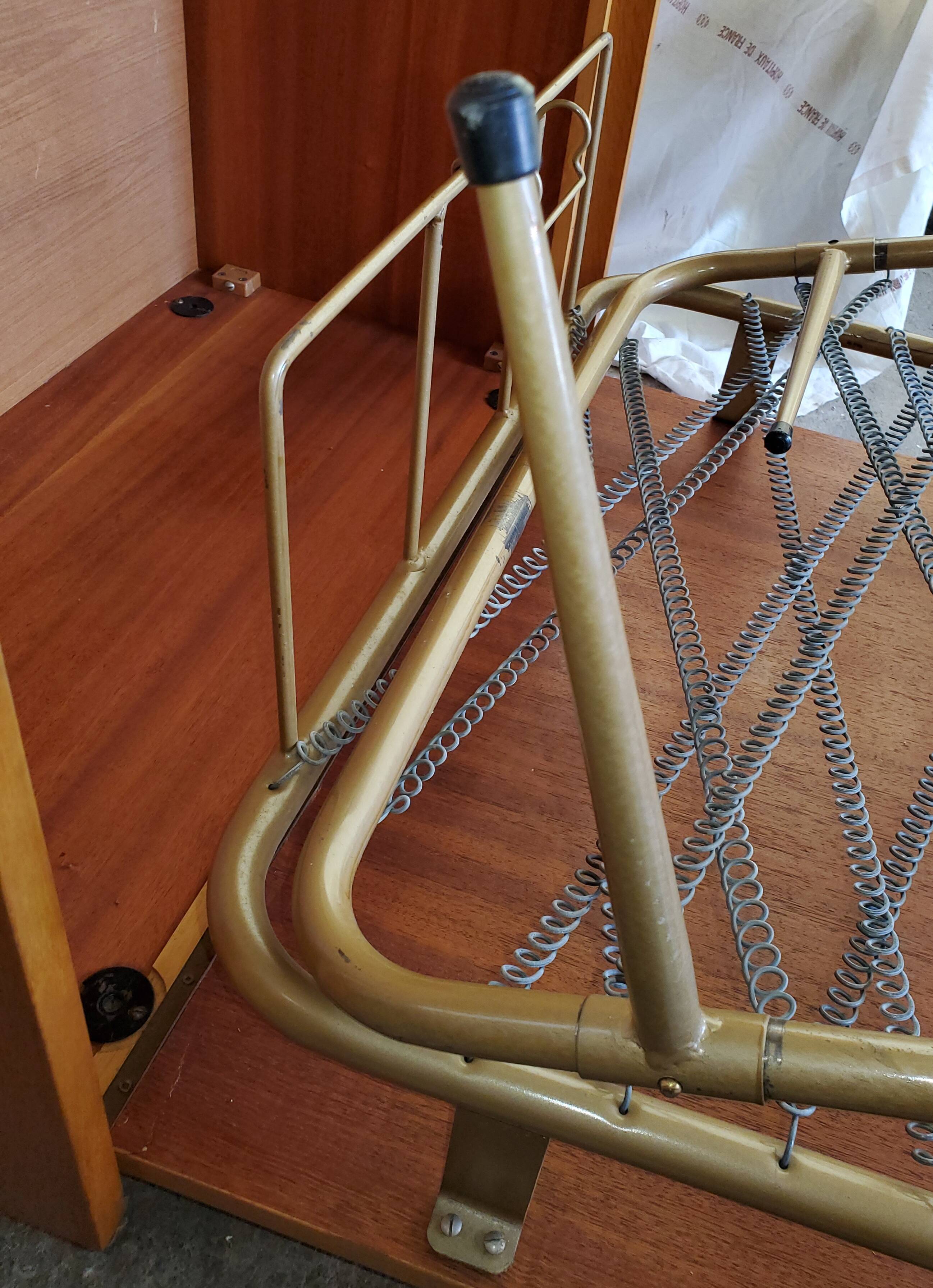 Fold bed in a 60's cabinet