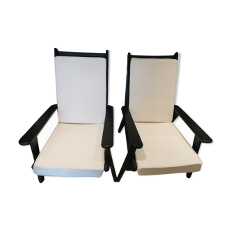 Pair of vintage white chairs