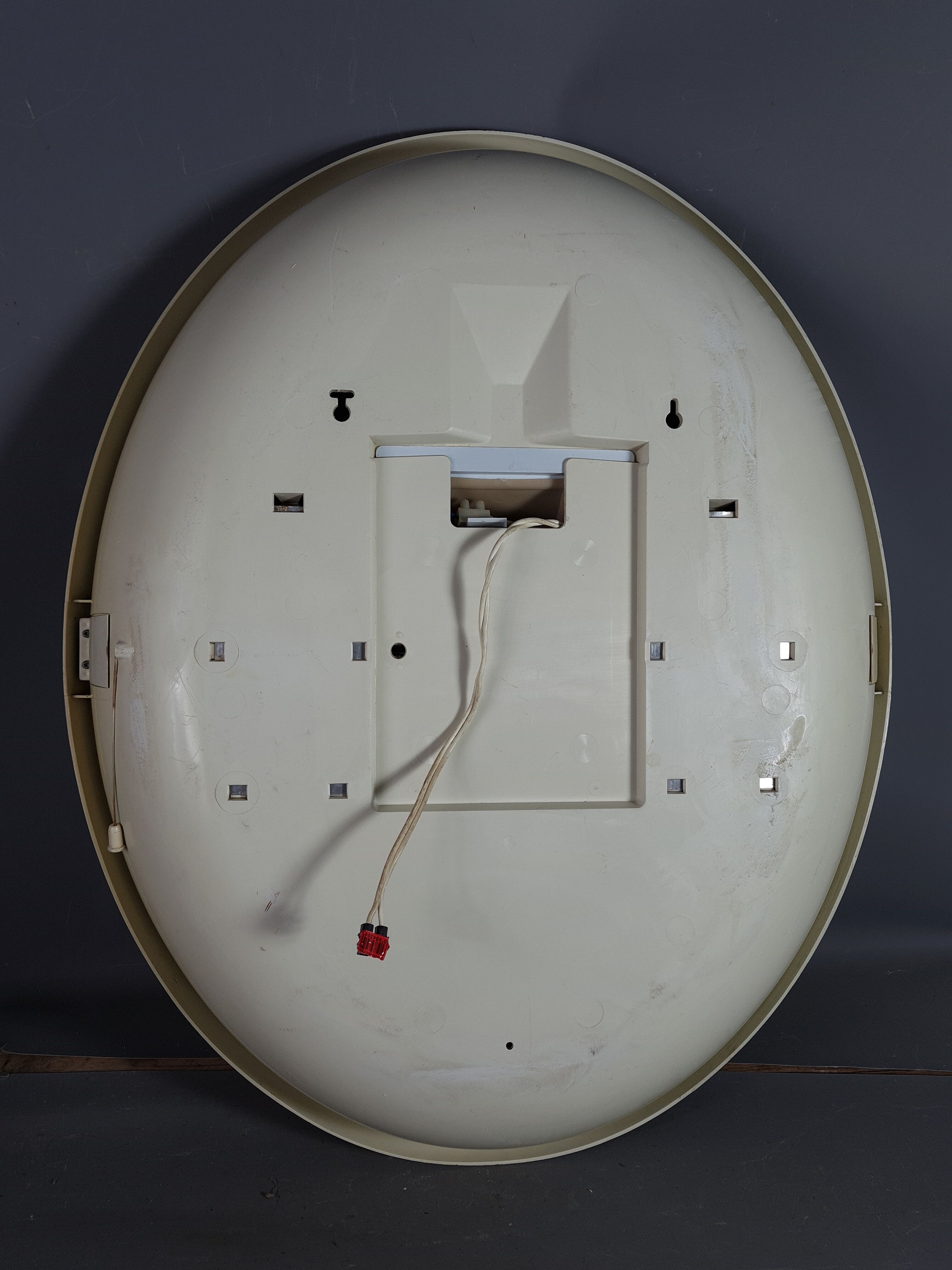 Oval mirror backlit vintage 70, 68x55 cm