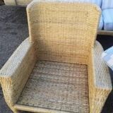 Salon rotin Vintage