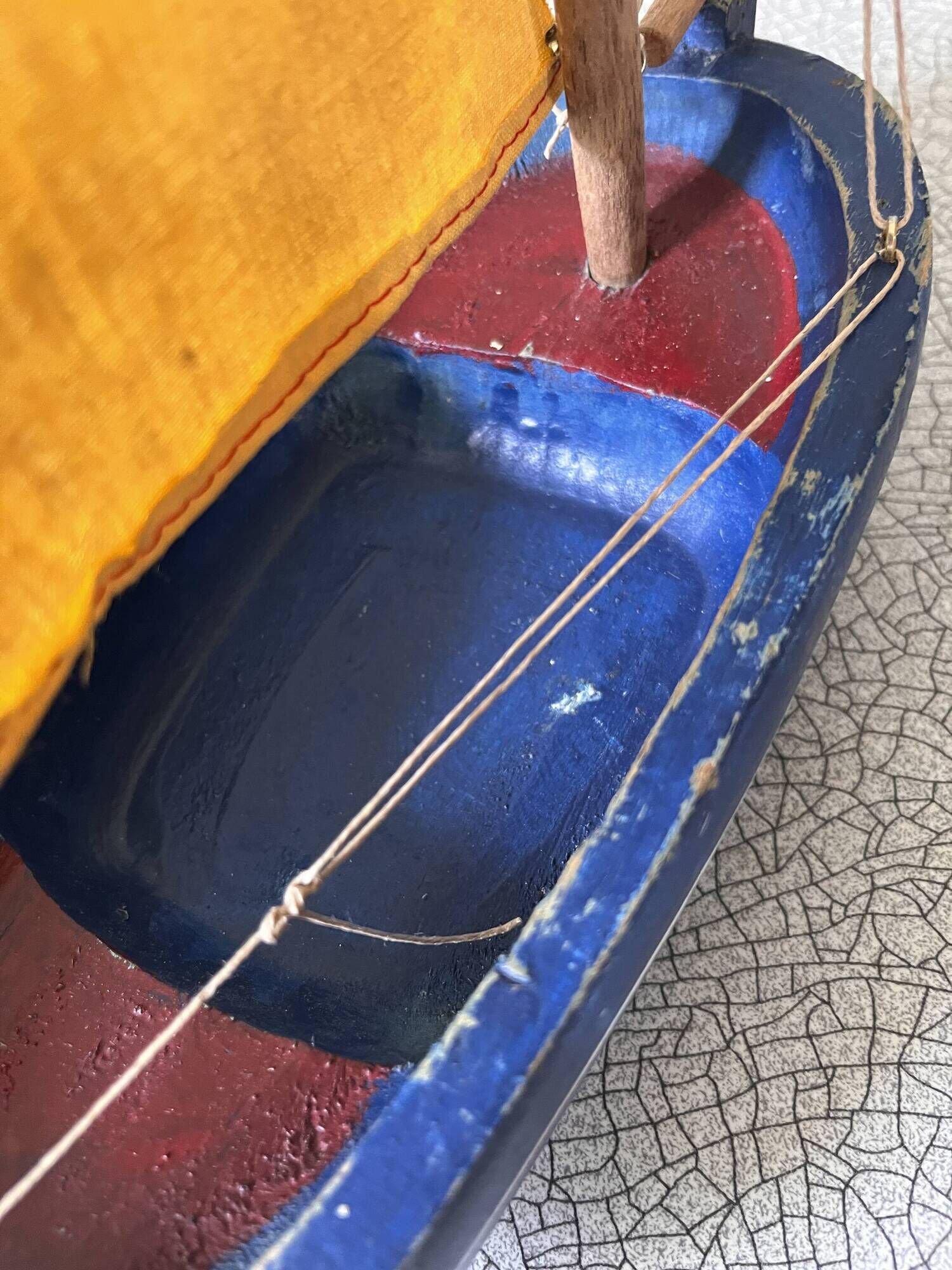 Basin sailing boat from the French brand Tirot, vintage toy.