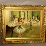 Oil on Panel "Dance Class" by Degas