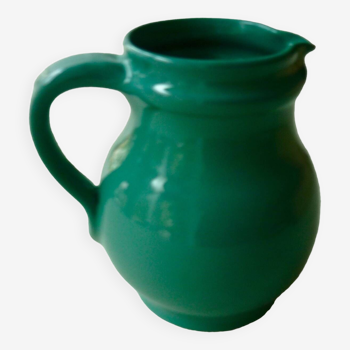 Pot à lait en céramique vert/ bleu canard