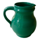 Green/duck blue ceramic milk jug