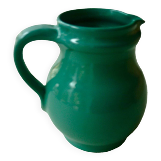 Green/duck blue ceramic milk jug