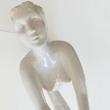 Lampe danseuse nue en céramique