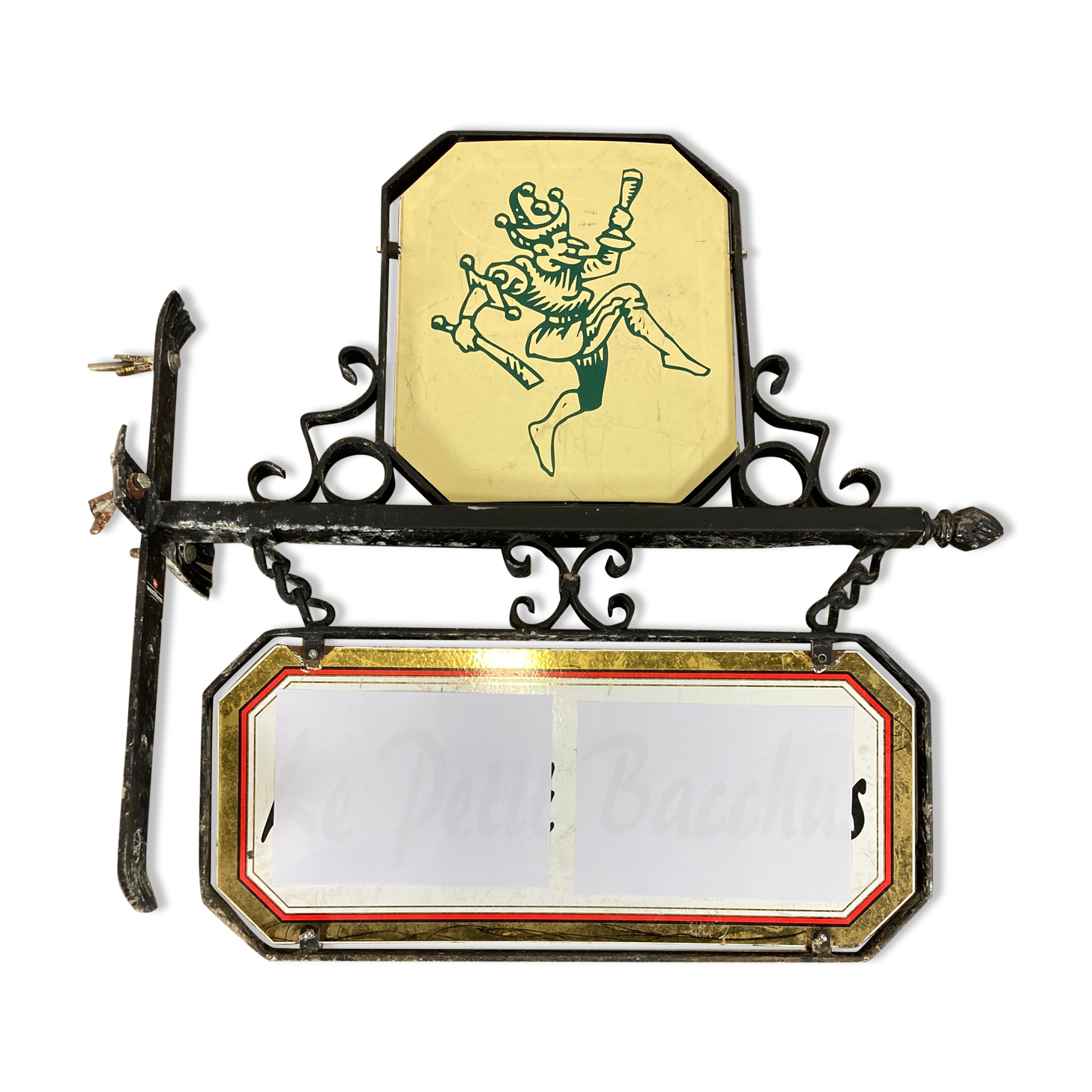 Former wrought iron restaurant sign