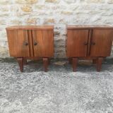 Walnut bedside tables