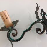 Applique vintage en tole peinte effet vert de gris
