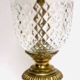 Pied de lampe palmier dattier cristal