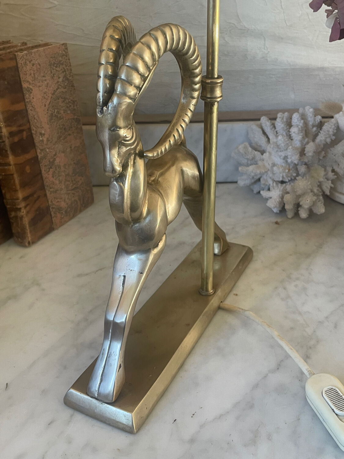 Art Deco Brass Lamp